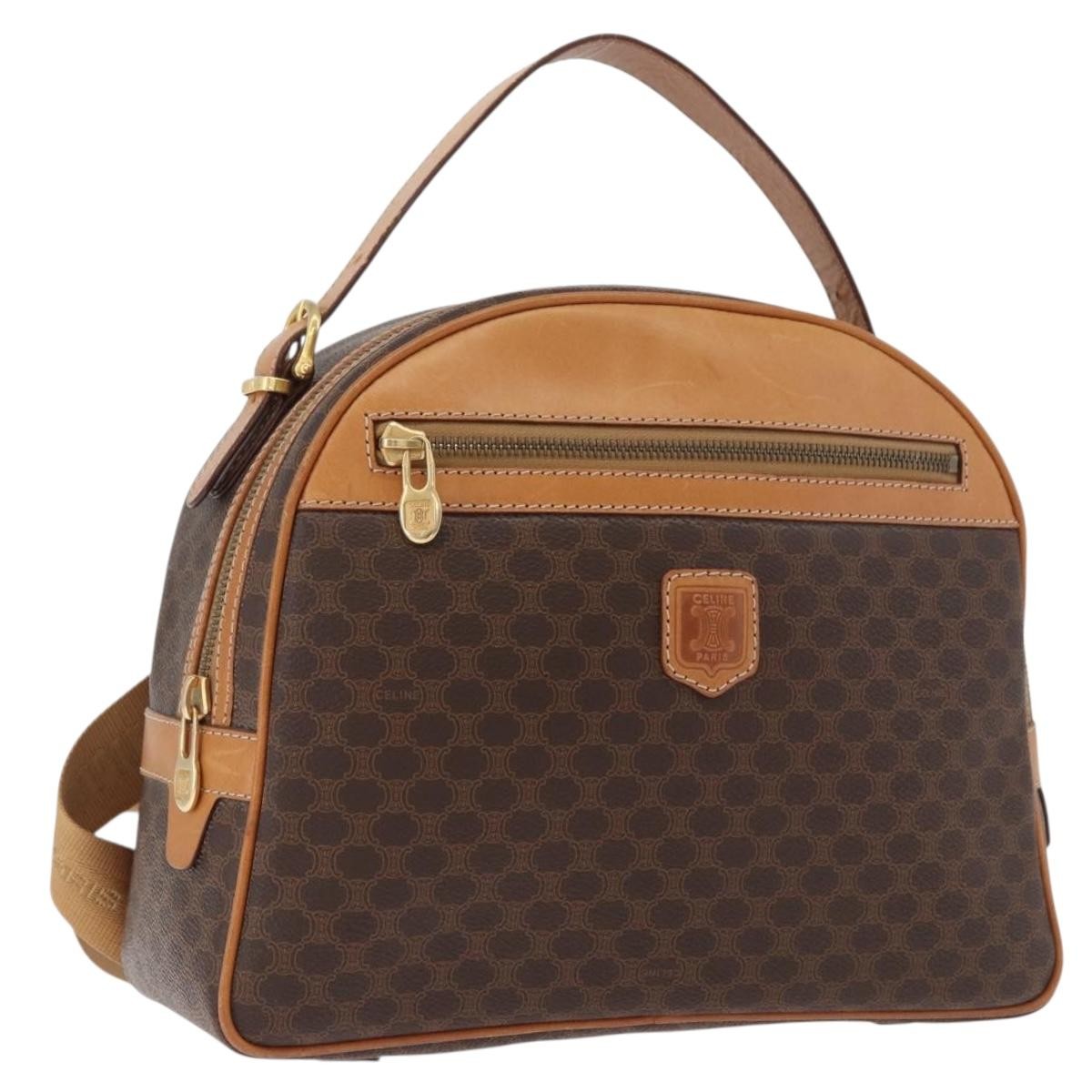 Celine Backpack Leather, Brown, Canvas, Backpack