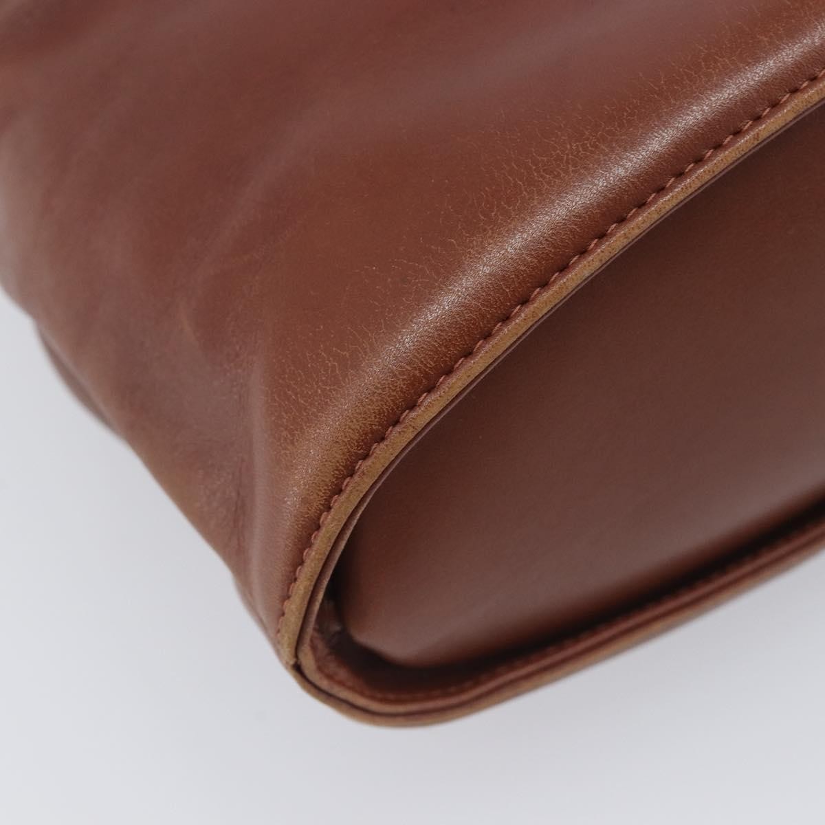 Salvatore Ferragamo Wanda Leather, Brown, Leather, Handbag