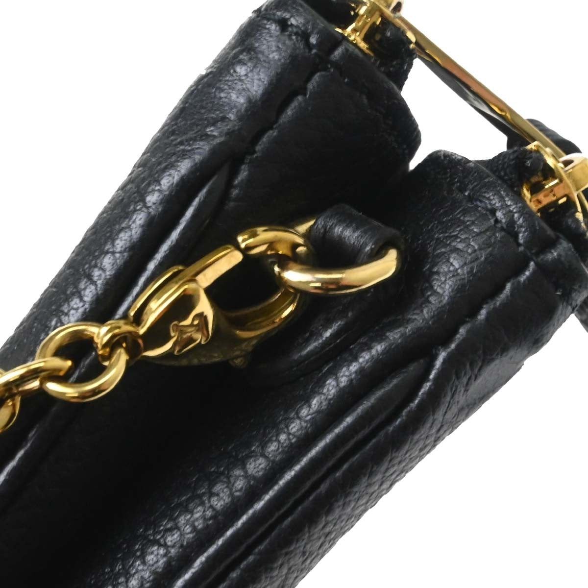 Louis Vuitton Double Zip Pochette Monogram Empreinte Leather, Black, Leather, Clutch