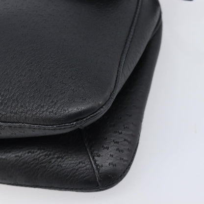 Salvatore Ferragamo Gancini Leather, Black, Leather, Shoulder Bag