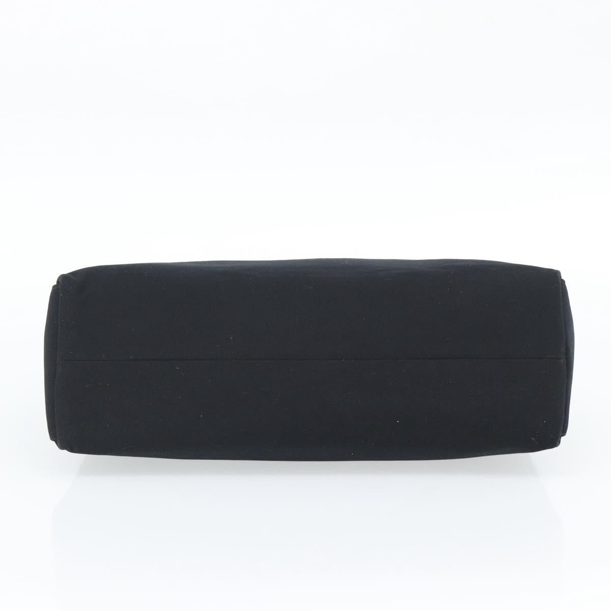 Fendi Mamma Baguette Canvas, Black, Cotton, Shoulder Bag