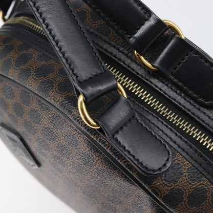 Celine Top Handle Leather, Black, PVC, Handbag