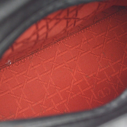 Christian Dior Vintage Lady Dior Cannage Quilt Lambskin, Black, Leather, Handbag