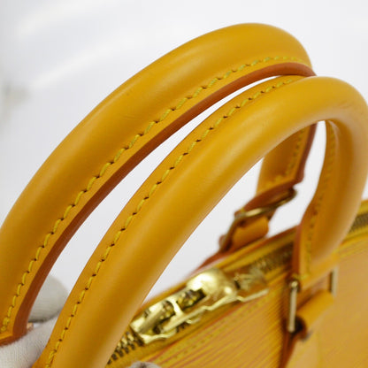 Louis Vuitton Alma Handbag Epi Leather, Yellow, Leather, Handbag