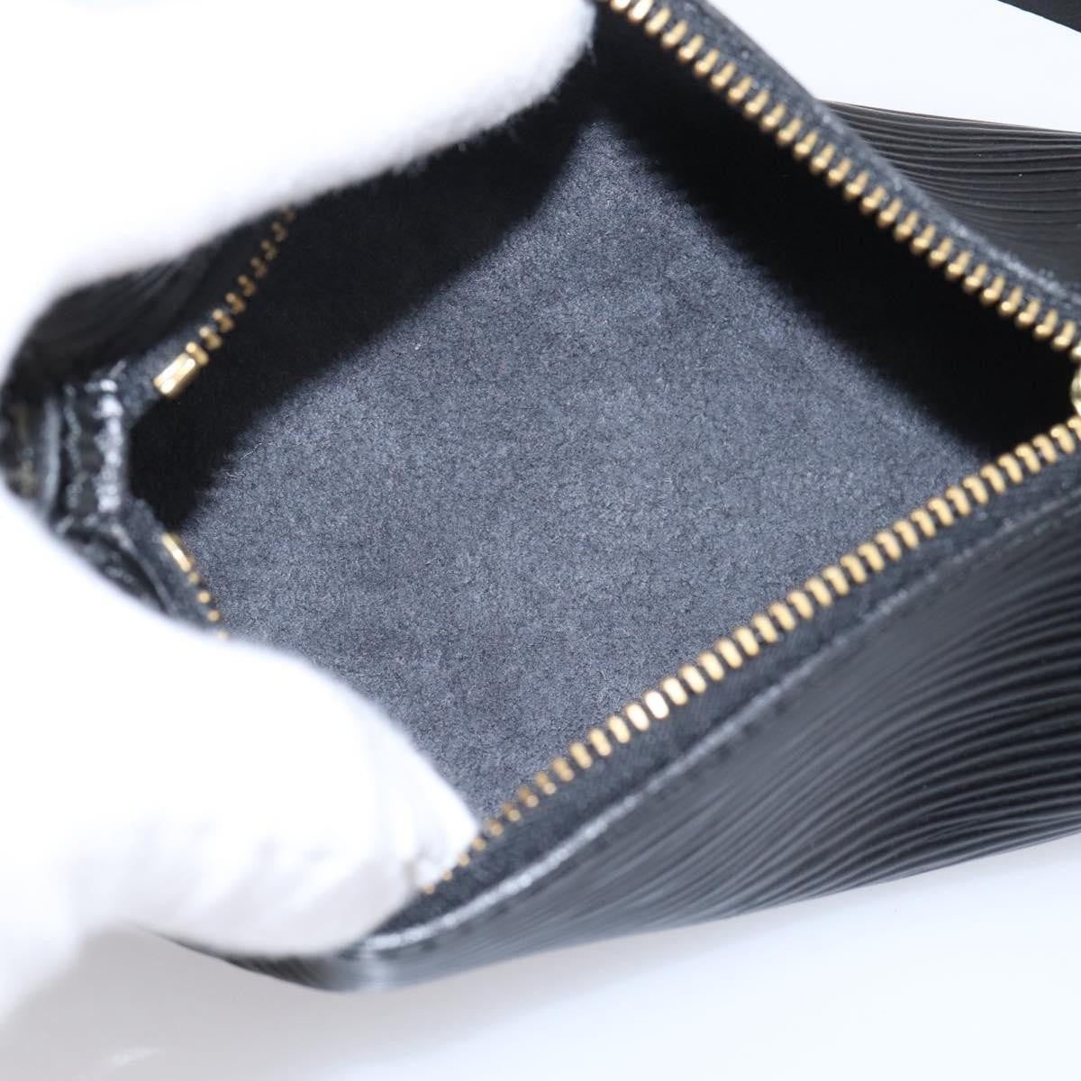 Louis Vuitton Soufflot Pochette Epi Leather, Black, Leather, Clutch