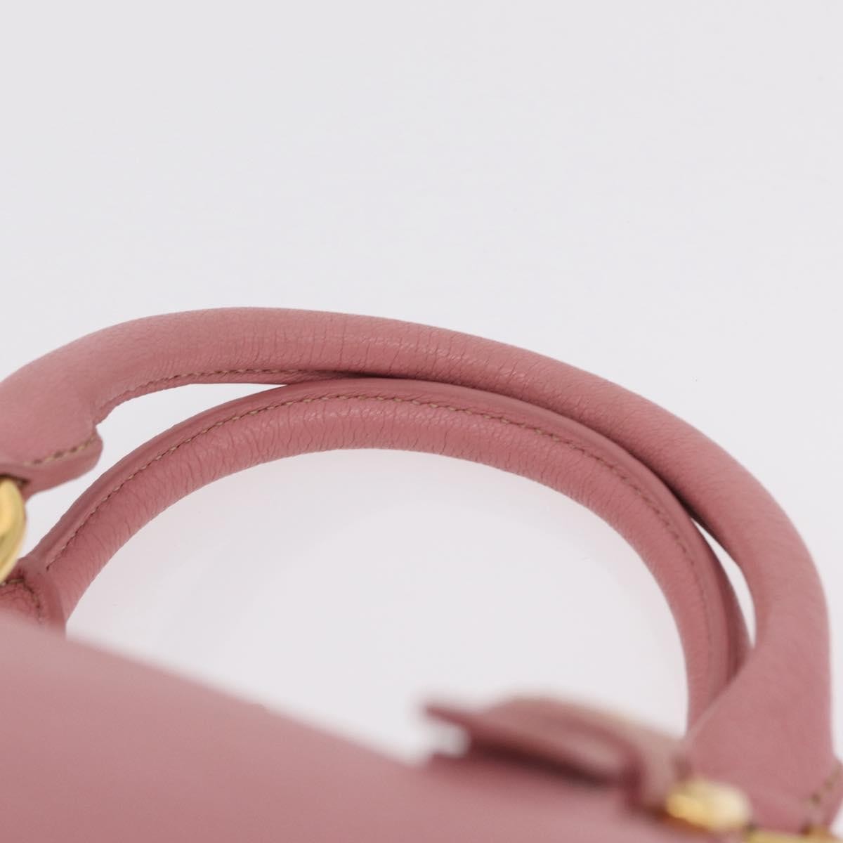 Miu Miu Madras Bowler Leather, Pink, Leather, Handbag