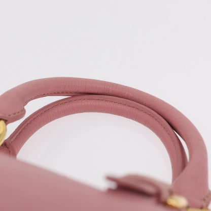Miu Miu Madras Bowler Leather, Pink, Leather, Handbag