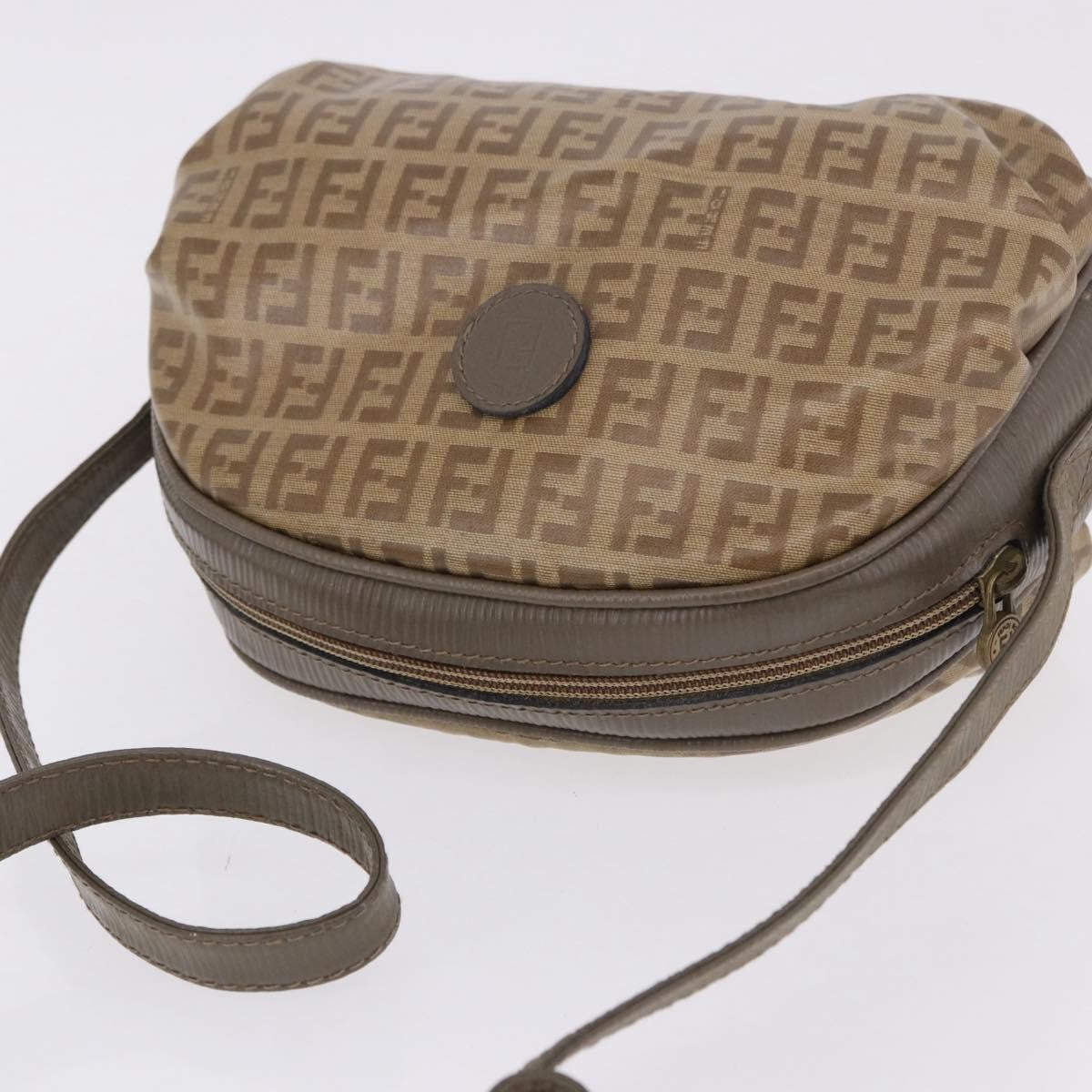 Fendi Shoulder Zucchino Canvas, Beige, Canvas, Shoulder Bag