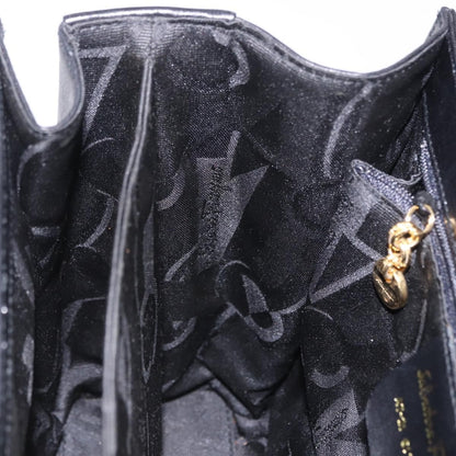 Salvatore Ferragamo Gancini Leather, Black, Leather, Handbag