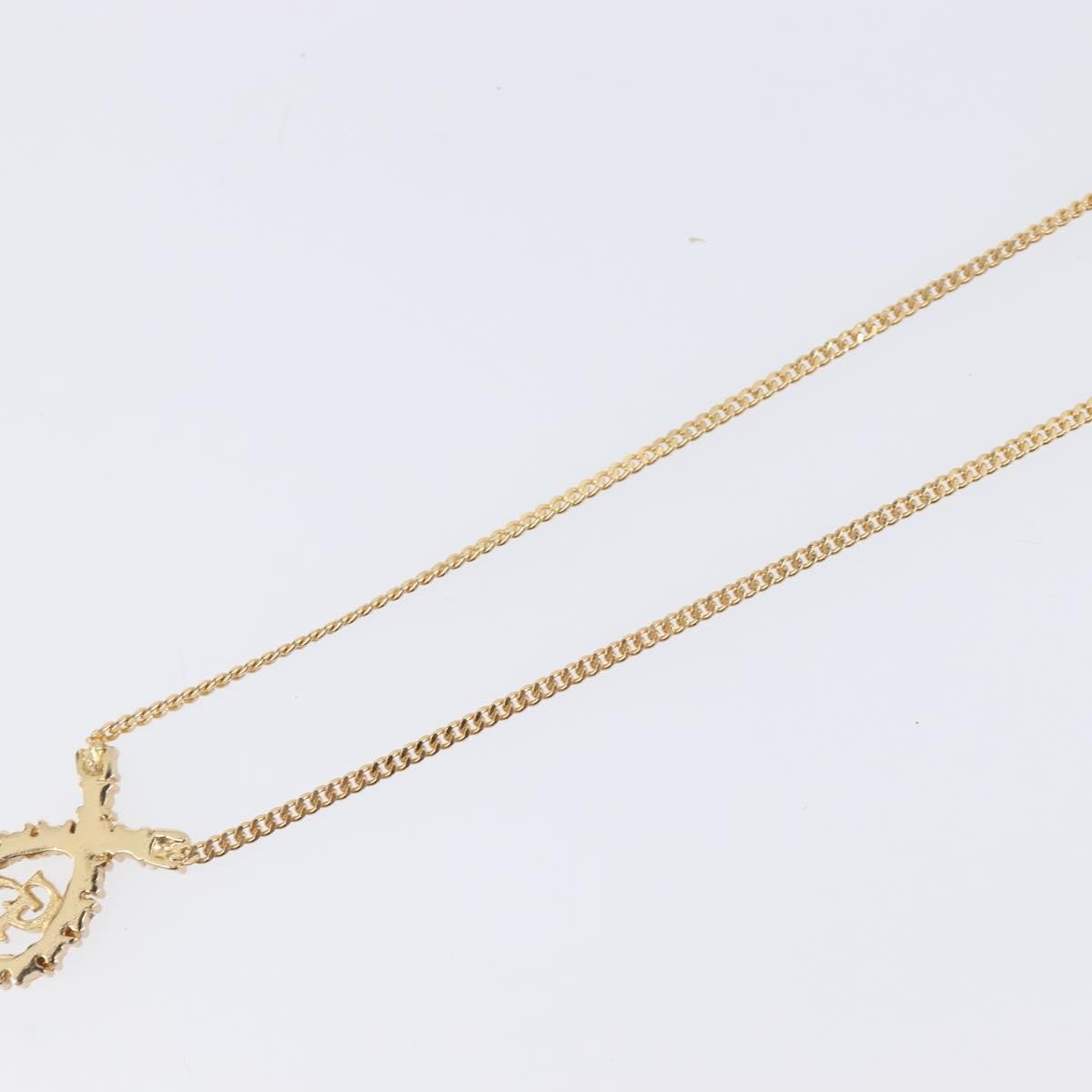 Christian Dior CD Long Metal with Beads, Gold, Metal, Necklace