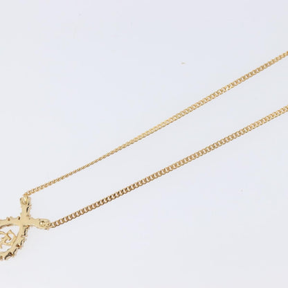 Christian Dior CD Long Metal with Beads, Gold, Metal, Necklace