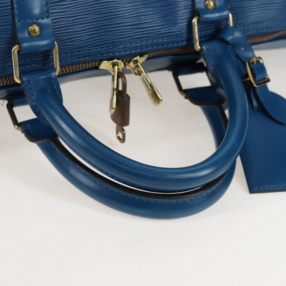 Louis Vuitton Keepall Epi Leather, Blue, Leather, Travel Bag