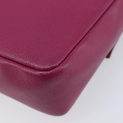 Fendi Be Baguette Flap Leather, Pink, Leather, Handbag