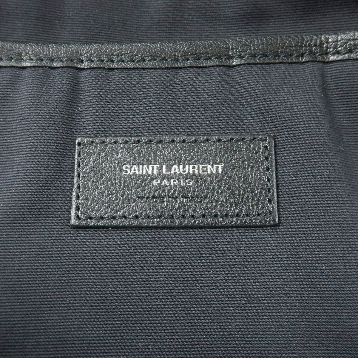 Saint Laurent City Patchwork Leather, Black, Leather, Backpack