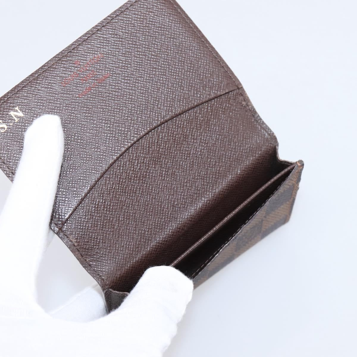 Louis Vuitton Business Card Case Damier, Brown, Canvas, Card Holder