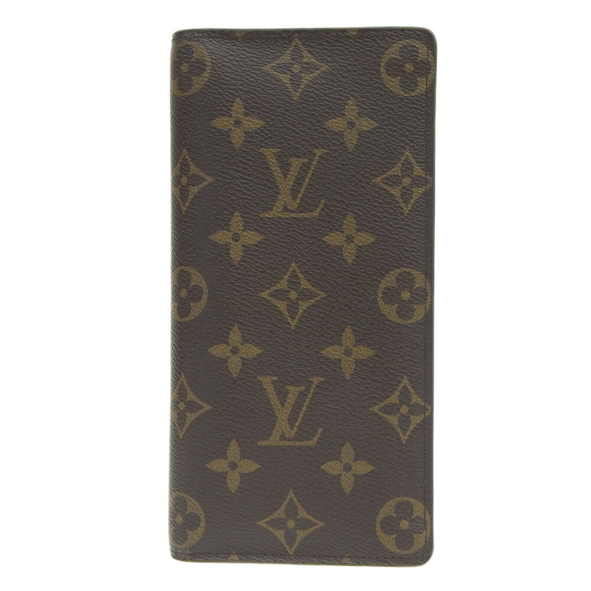 Louis Vuitton Portefeuille Brazza, Brown, Canvas, wallet