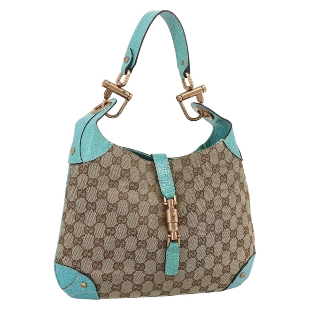 Gucci Jackie Canvas, Brown, Canvas, Handbag