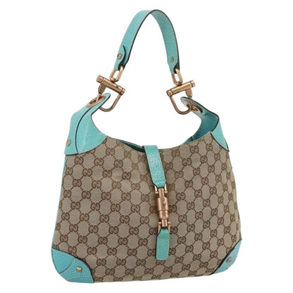 Gucci Jackie Canvas, Brown, Canvas, Handbag