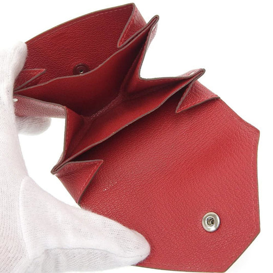 Hermès, Red, Leather, wallet