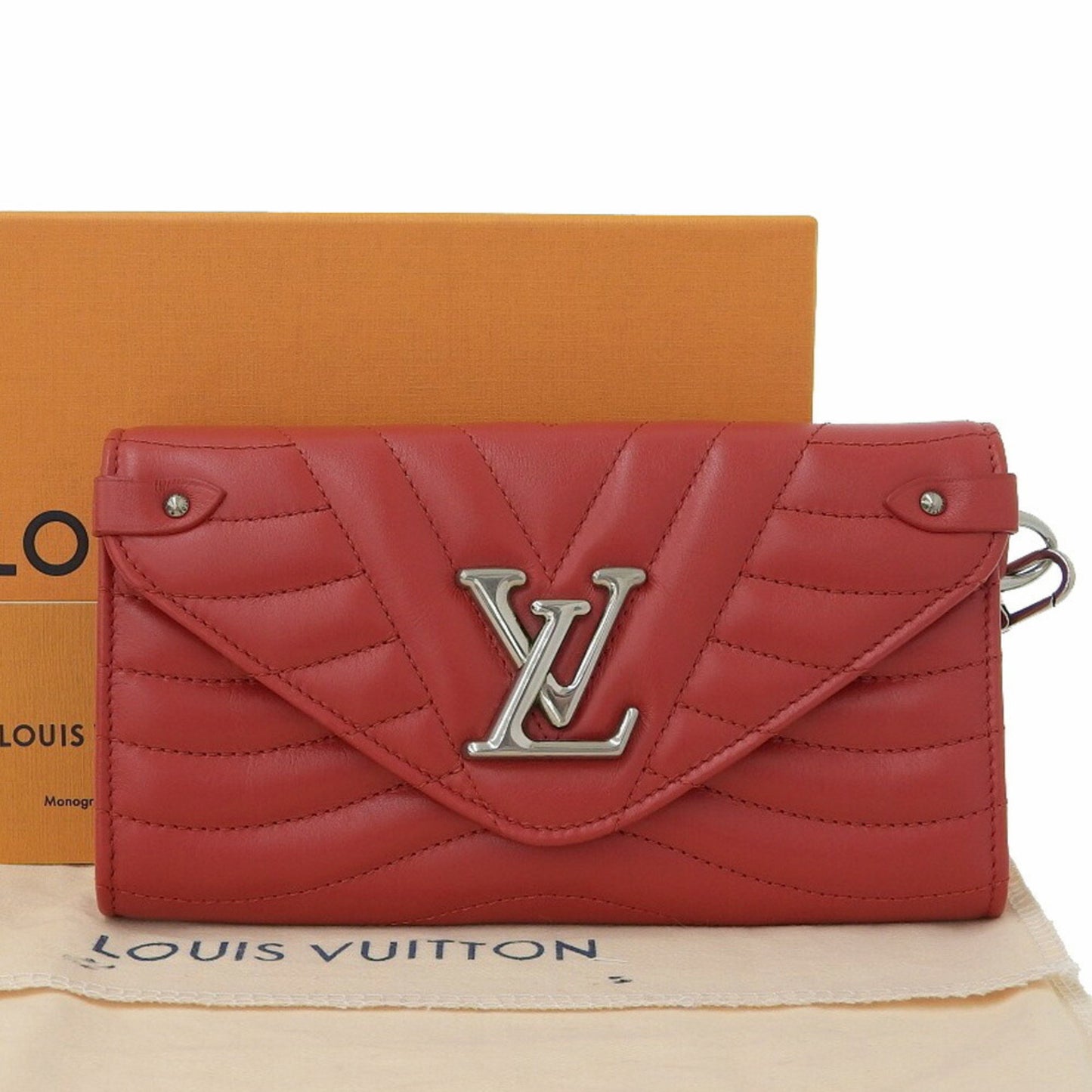 Louis Vuitton, Red, Leather, wallet