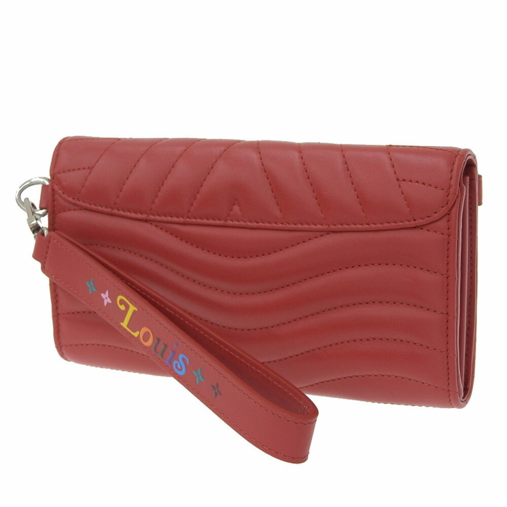 Louis Vuitton, Red, Leather, wallet