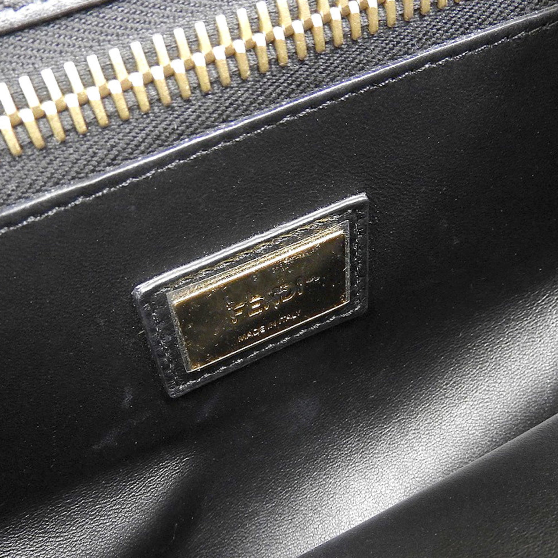 Fendi Peekaboo, Black, Leather, handbag