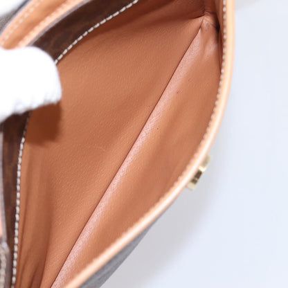 Celine Macadam Leather, Brown, Canvas, Shoulder Bag