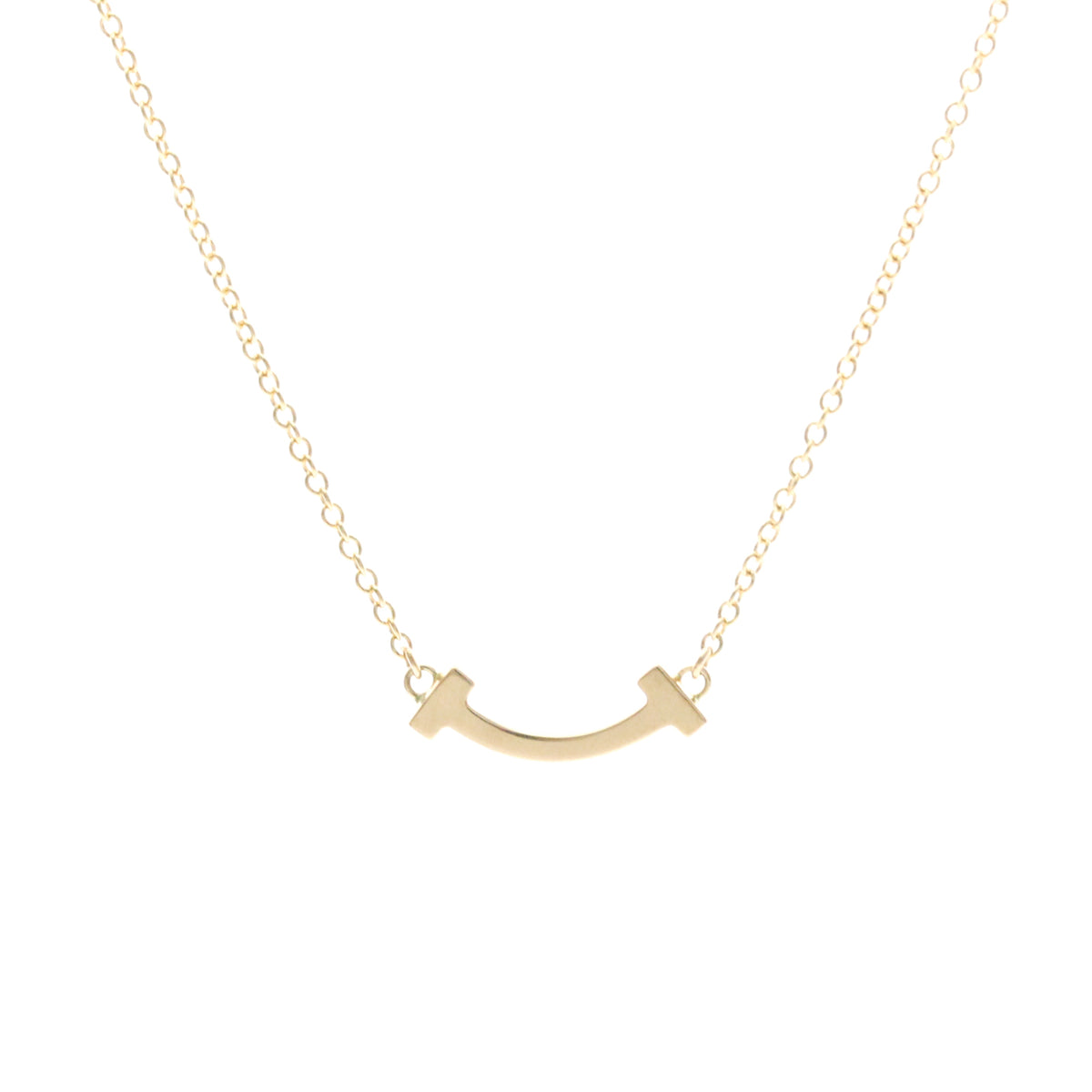Tiffany & Co. T Smile Pendant 18K Rose Gold, Gold, Pink Gold, Necklace