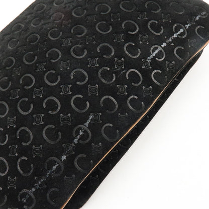 Celine C Macadam Shoulder Suede, Black, Suede, Handbag
