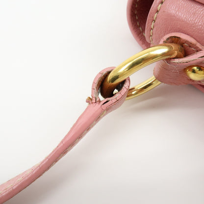 Miu Miu Madras Top Handle Leather, Pink, Leather, Handbag