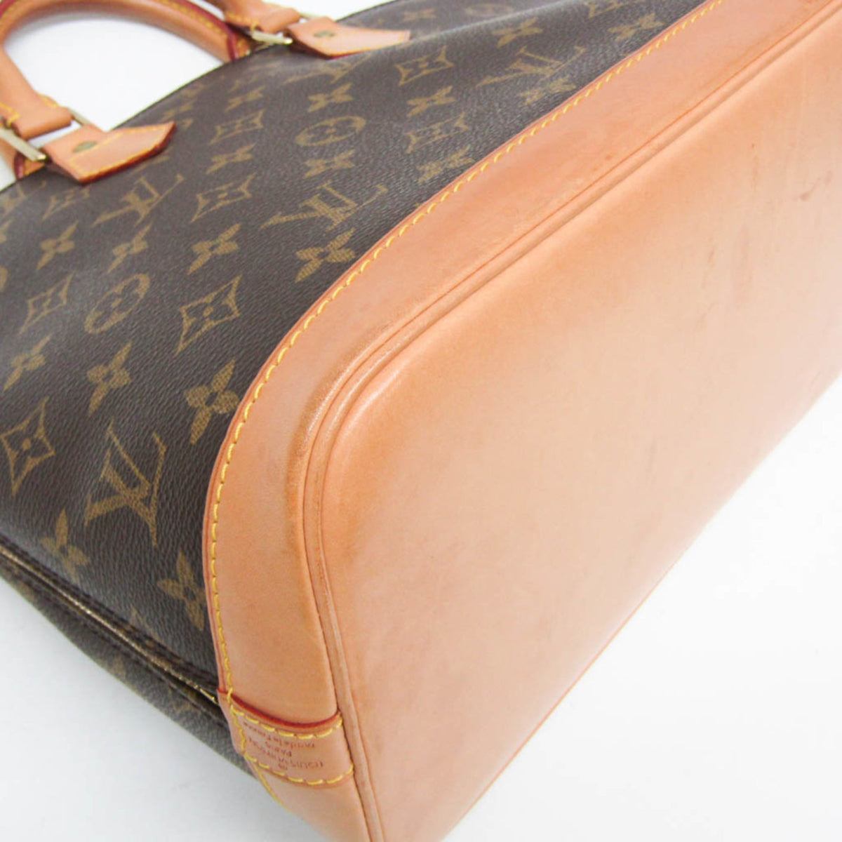 Louis Vuitton Alma Monogram Canvas, Brown, Canvas, Handbag