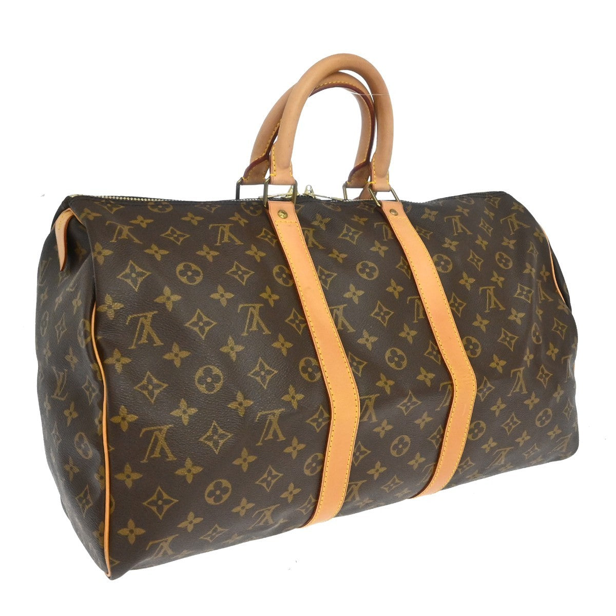 Louis Vuitton Keepall Monogram Canvas, Brown, Canvas, Travel Bag