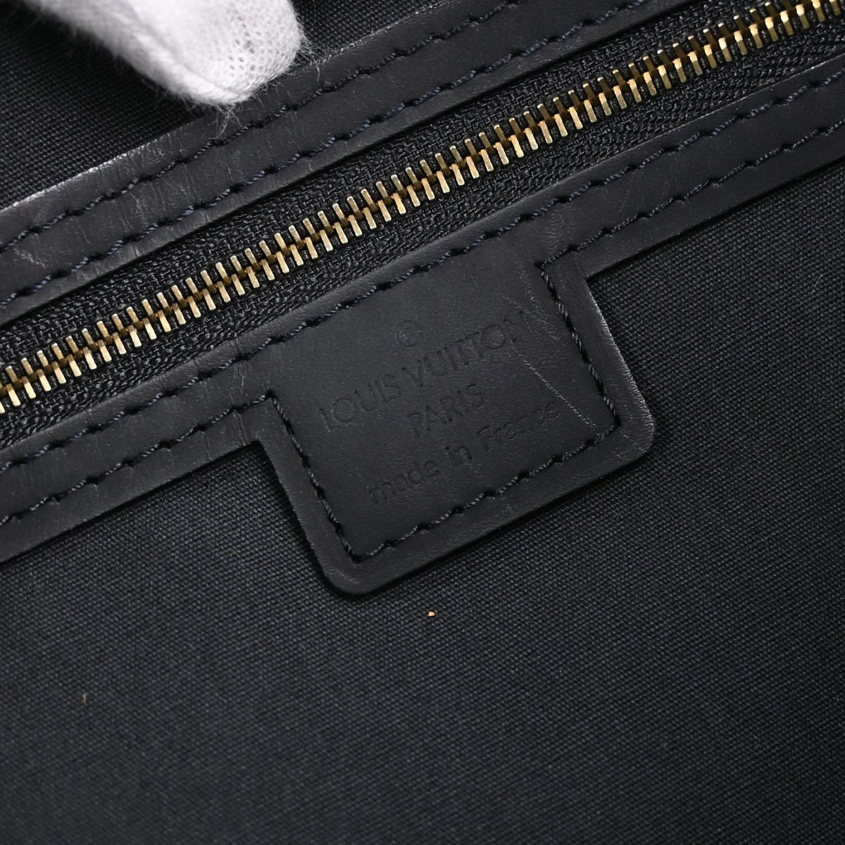 Louis Vuitton Lucille Mini Lin, Black, Canvas, Handbag