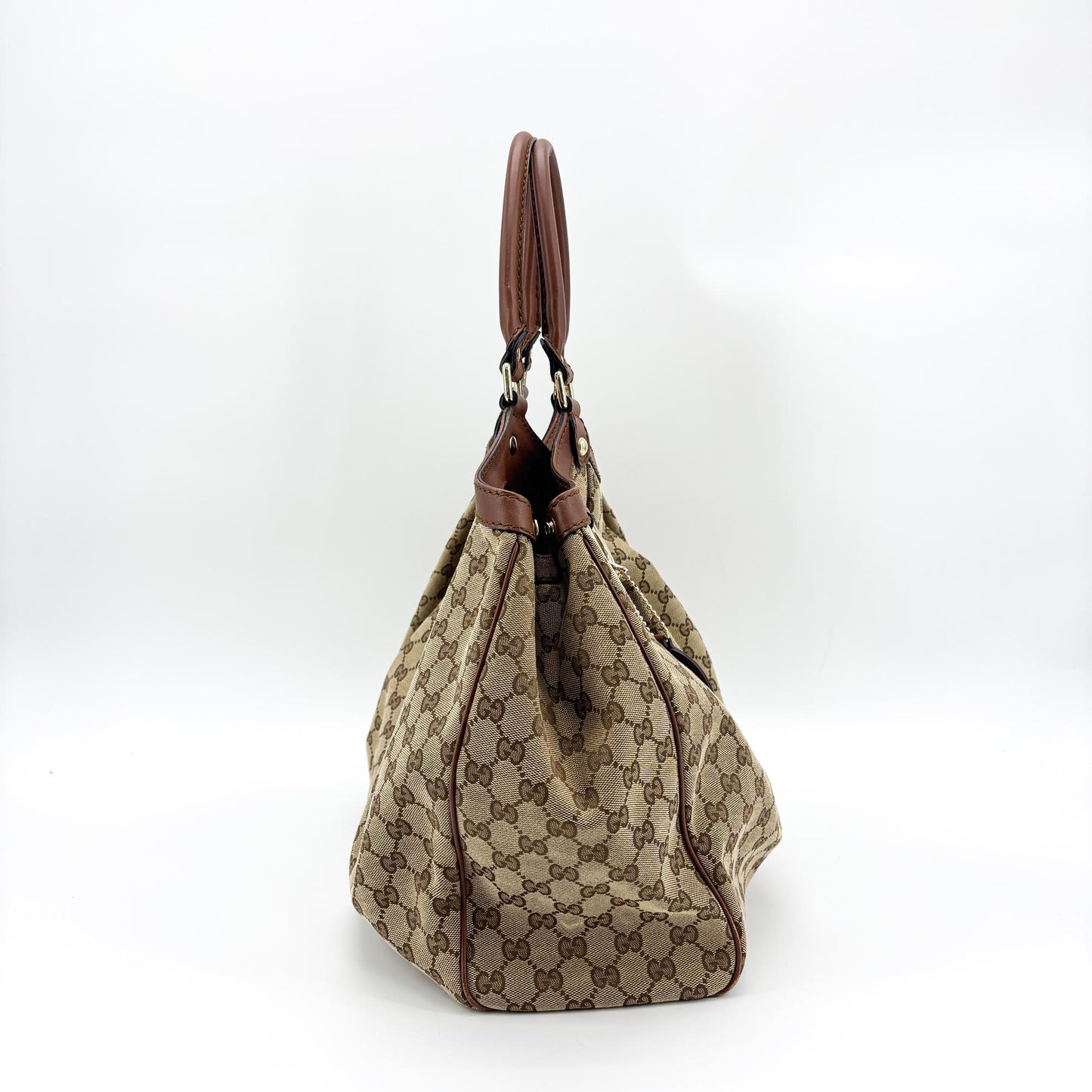 Gucci Sukey Canvas, Beige, Canvas, Handbag