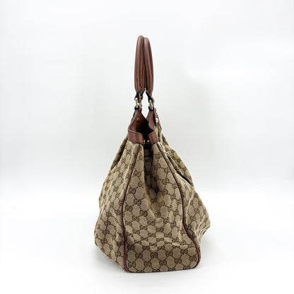 Gucci Sukey Canvas, Beige, Canvas, Handbag