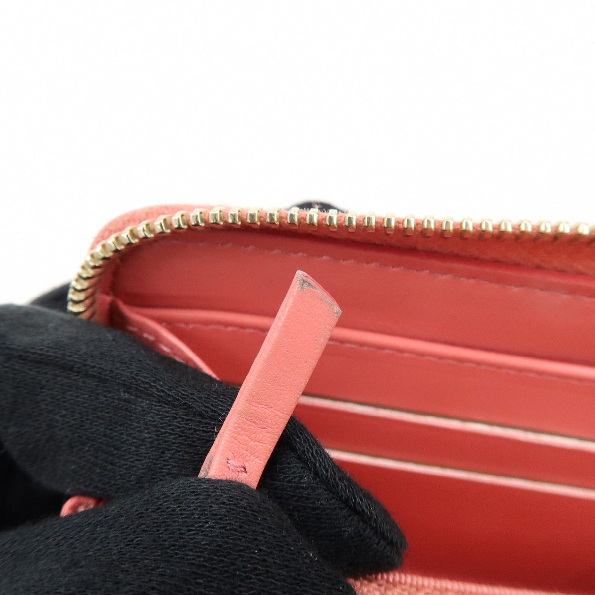 Chanel Zip Around Organizer Quilted Caviar, Pink, Leather, Wallet