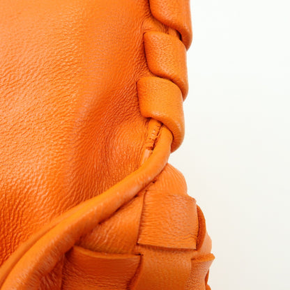Bottega Veneta Olimpia Intrecciato Nappa, Orange, Leather, Crossbody Bag