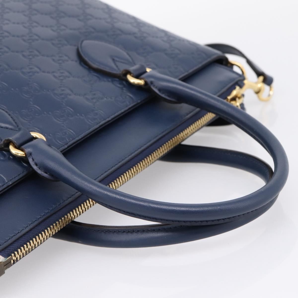 Gucci Linea A Convertible Guccissima Leather, Navy, Leather, Tote Bag