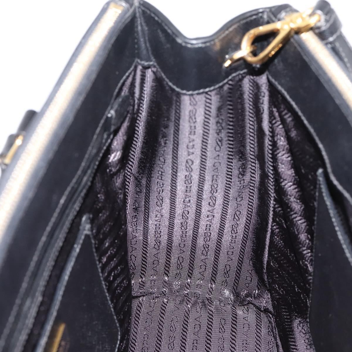 Prada Galleria Double Zip Saffiano Leather, Black, Leather, Tote Bag