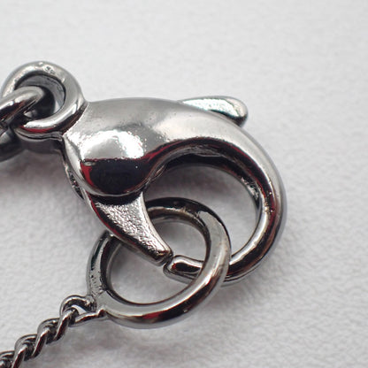 Chanel CC Flower Ladybug Silver Plated and Acrylic, Silver, Metal, Necklace