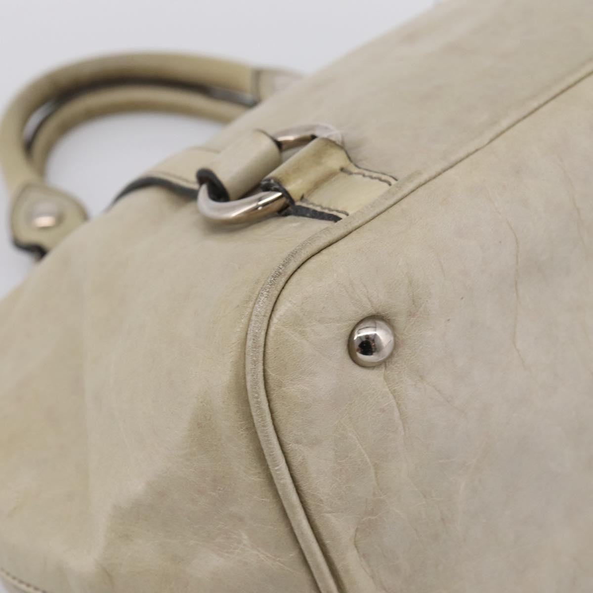 Miu Miu Bow Satchel Cervo Leather, Beige, Leather, Handbag