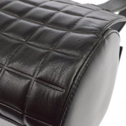 Chanel Chocolate Bar Barrel Quilted Leather, Black, Leather, Handbag