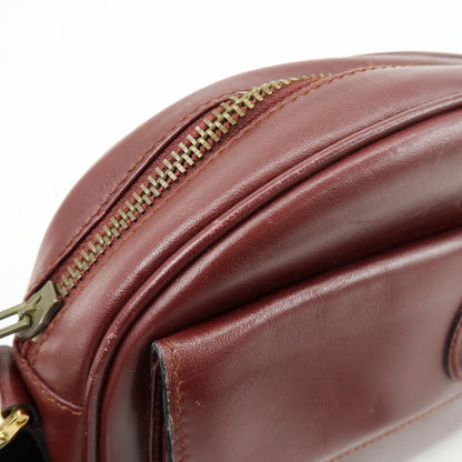 Cartier Must de Cartier Leather, Burgundy, Leather, Shoulder Bag