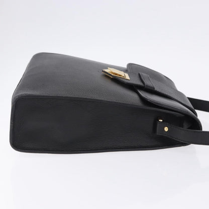 Saint Laurent Vintage Shoulder bag leather, Black, Leather, Shoulder Bag