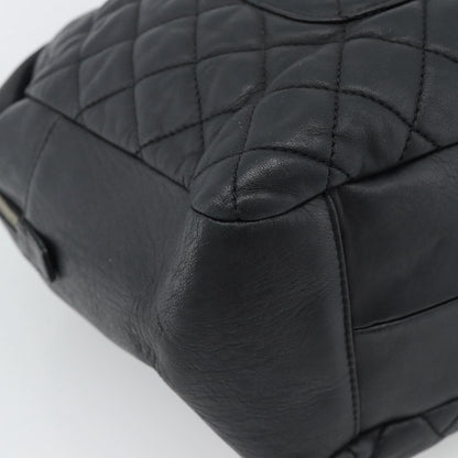 Chanel Mademoiselle Chain Quilted Lambskin, Black, Leather, Shoulder Bag