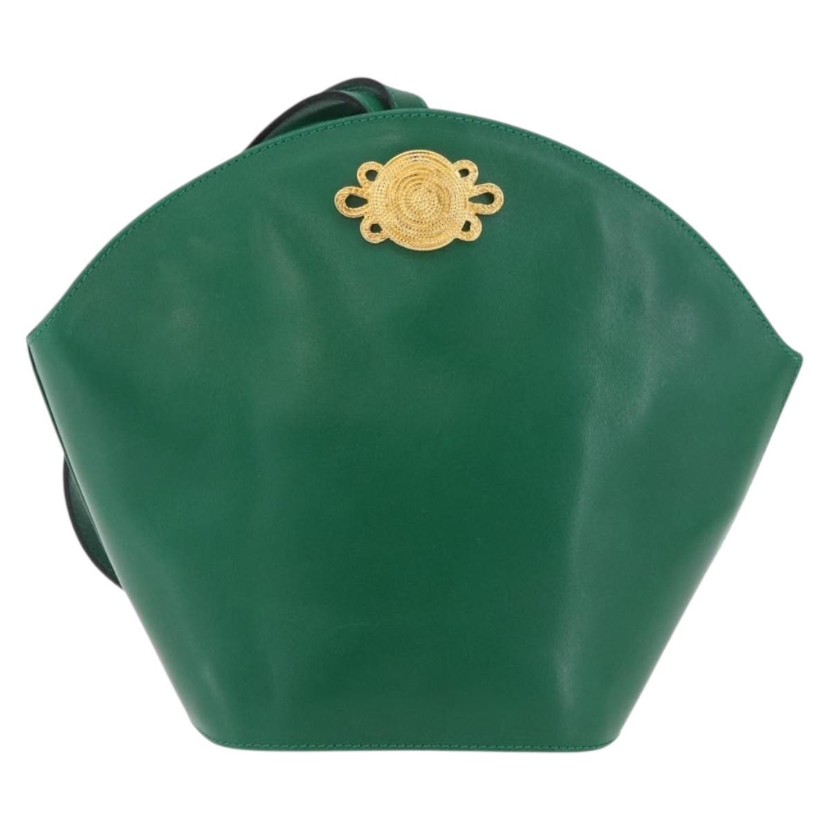 Salvatore Ferragamo Shoulder Bag Leather, Green, Leather, Shoulder Bag