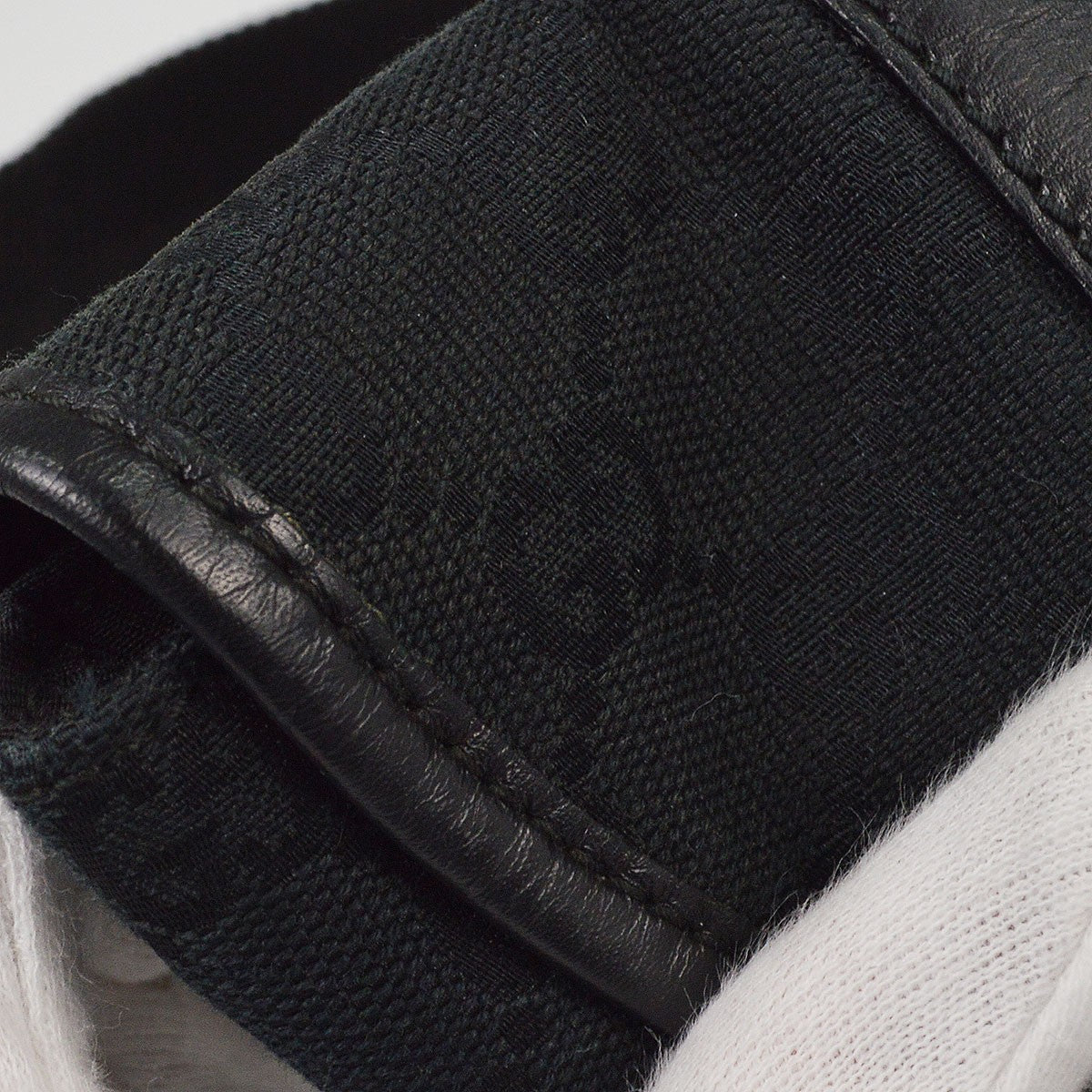 Gucci Waist Belt Bag (Outlet) GG Canvas and Leather, Black, Canvas, Crossbody Bag