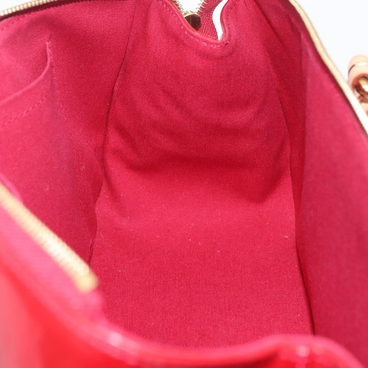 Louis Vuitton Rosewood Avenue Monogram Vernis, Red, Patent Leather, Handbag