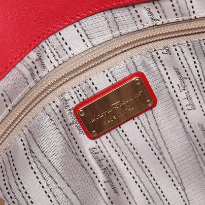 Salvatore Ferragamo Gancini Tote Patent Leather, Red, Patent Leather, Tote Bag