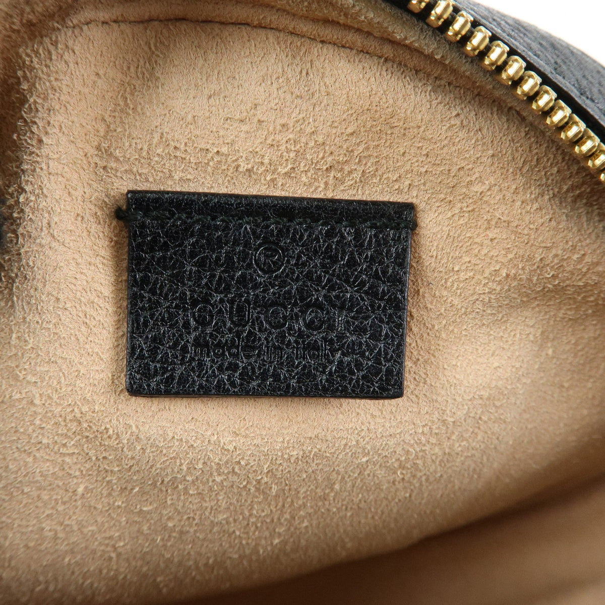 Gucci Ophidia Round Leather, Black, Leather, Shoulder Bag
